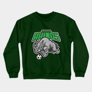 ⚽ Reinsdorf Rhinos, Let's Go! Imaginary Soccer Team Spirit Crewneck Sweatshirt